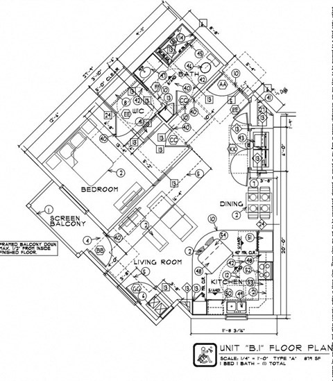 a blueprint of a floor plan of a building